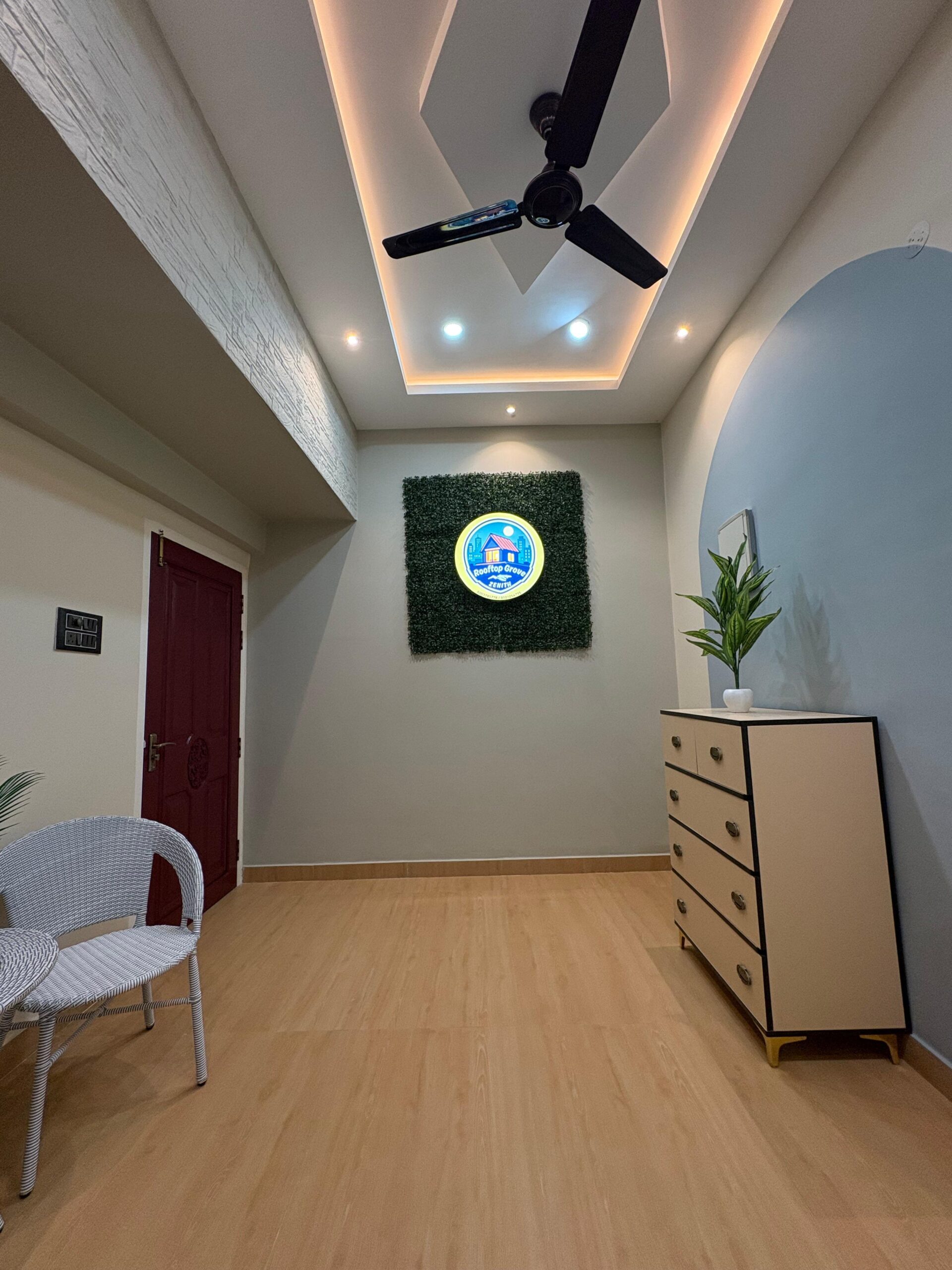 open space with logo view